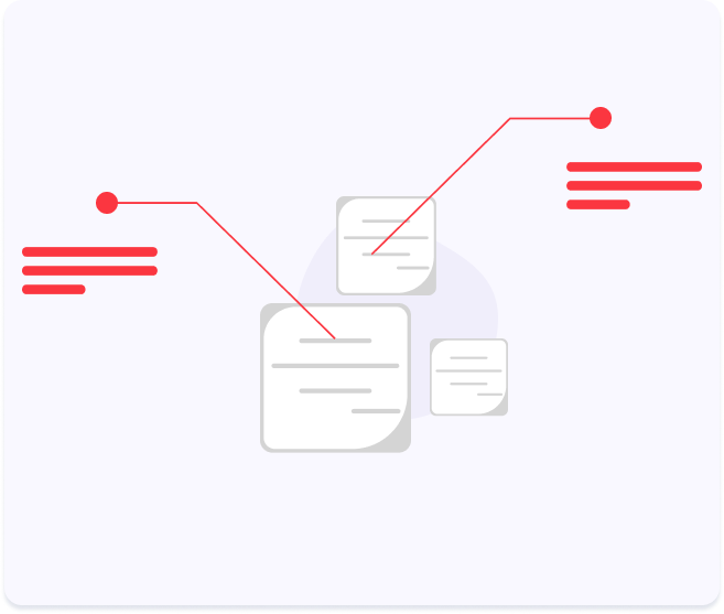 Icon showing documents being analyzed
